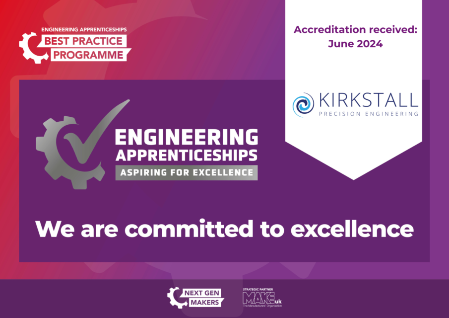 Kirkstall Precision Engineering Achieves Silver Kitemark Standards for Engineering Apprenticeships